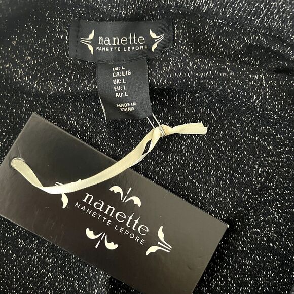 Nanette Lapore Black Sparkly Knee Length Skirt - Picture 7 of 8